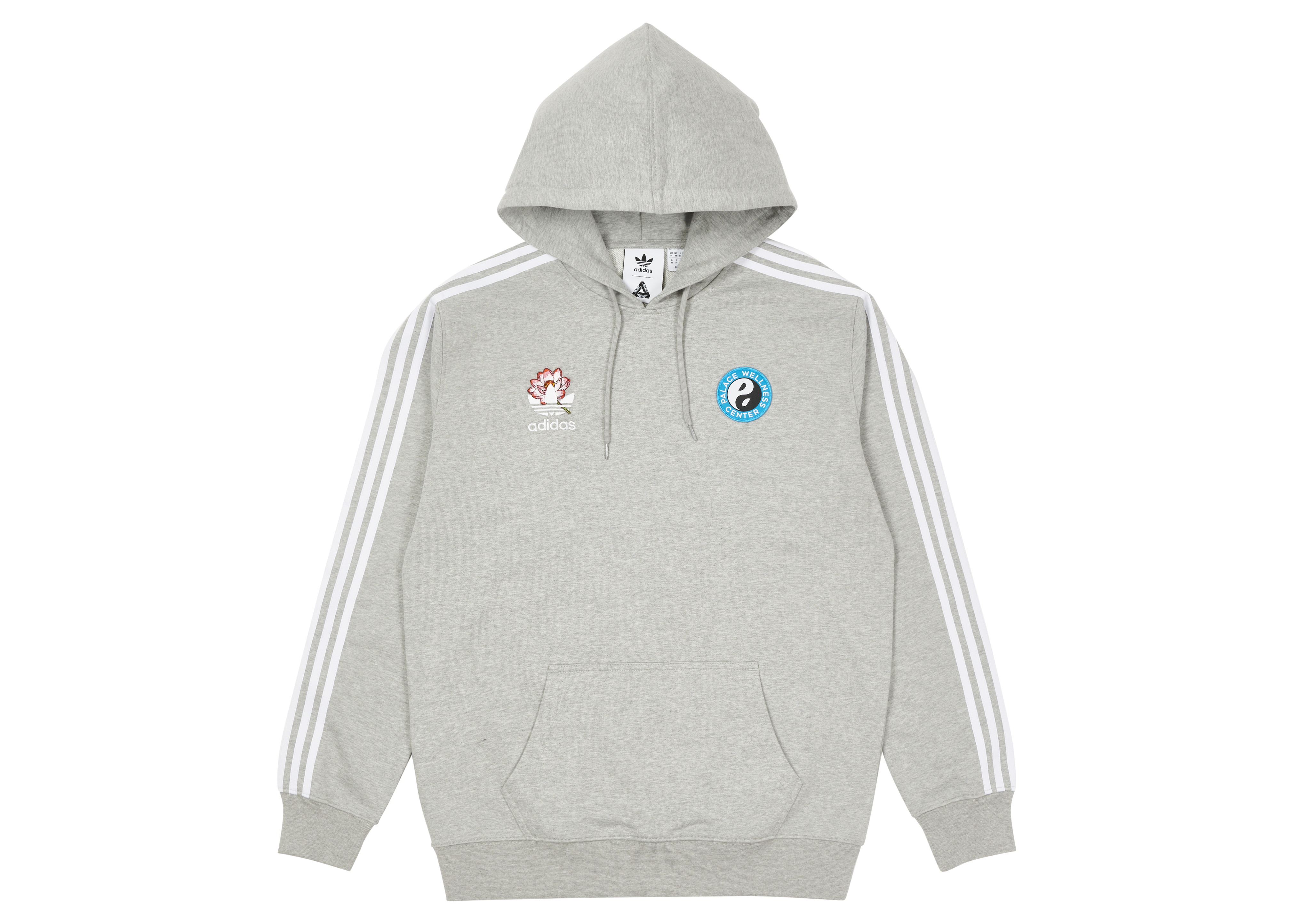 Palace x adidas Palaste Hood Medium Grey Heather