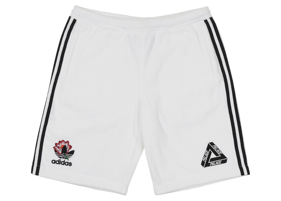 Pre-owned Palace X Adidas Palaste Towel Shorts White