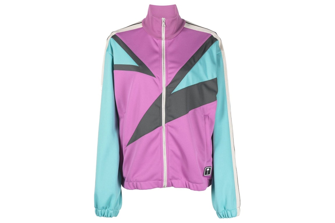 Pre-owned Palm Angels 80's Color Block Track Jacket Purple