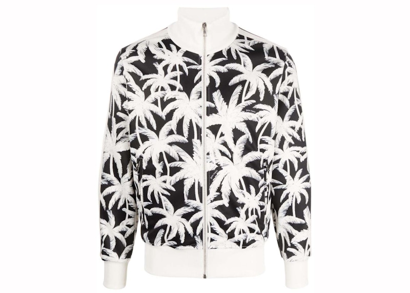 ジャケット PALM ANGELS White Denim Jacket Palm Angels Spread-Collar Denim Jacket - White - 50% Off