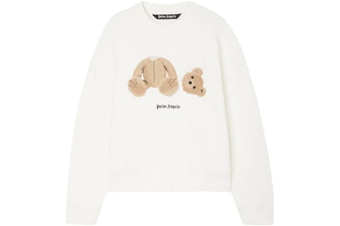 Palm Angels Bear Felpa Girocollo 0360 OFF-WHITE/Marrone Uomo