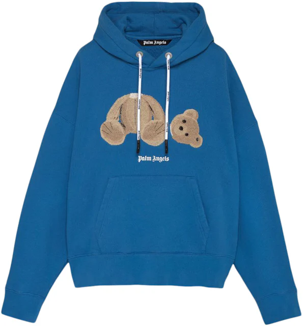 BEAR HOODIE in blue - Palm Angels® Official