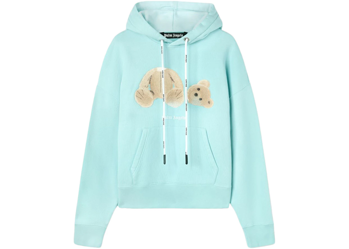 Palm Angels Bear Hoodie Light Blue/Brown Men's SS23 US