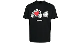 Palm Angels Bear In Love Logo T-shirt Black
