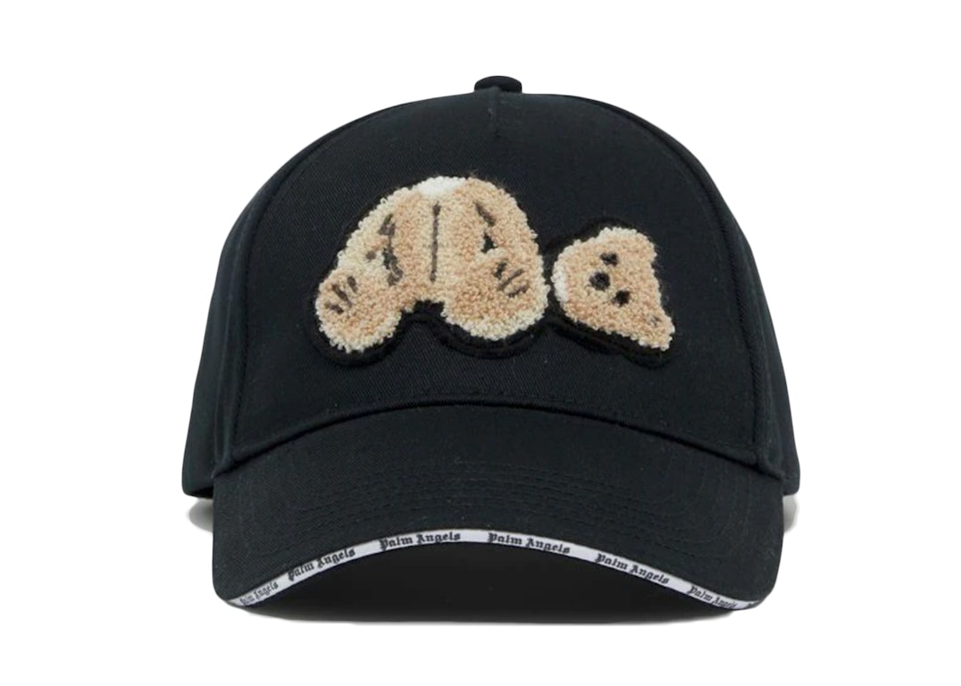 Pre-owned Palm Angels Bear Motif Baseball Cap (ss22) Black