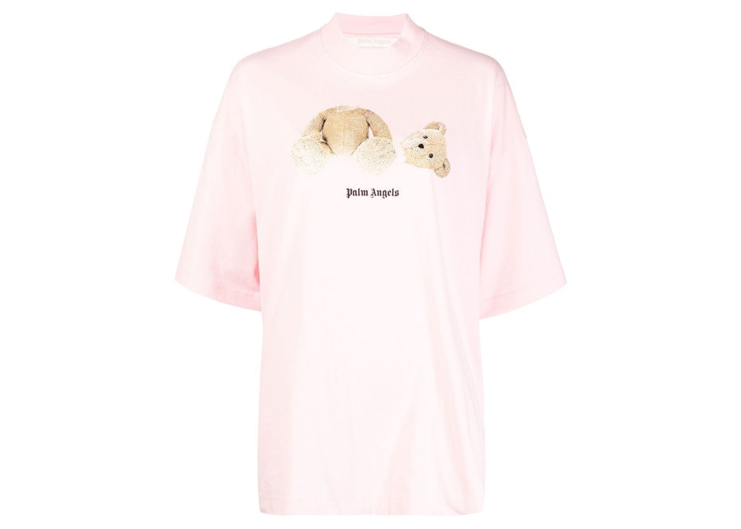 Pre-owned Palm Angels Bear-print Cotton T-shirt Light Pink