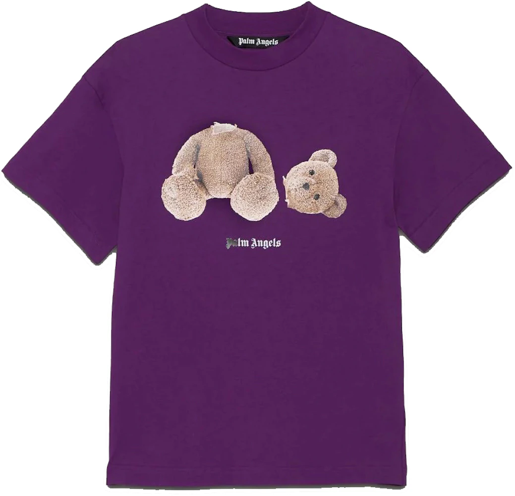 Palm Angels Bear Print T-shirt Purple Men's - FW21 - US
