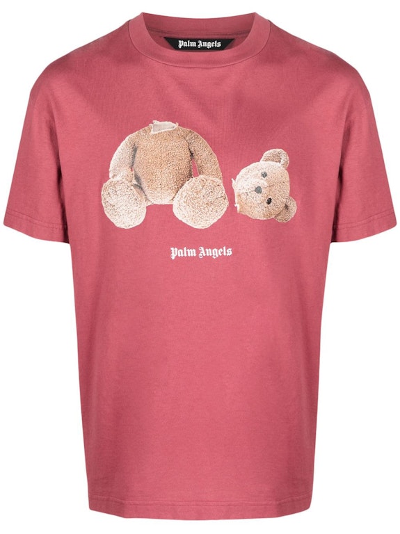 Pre-owned Palm Angels Bear Print T-shirt T-shirt Pink
