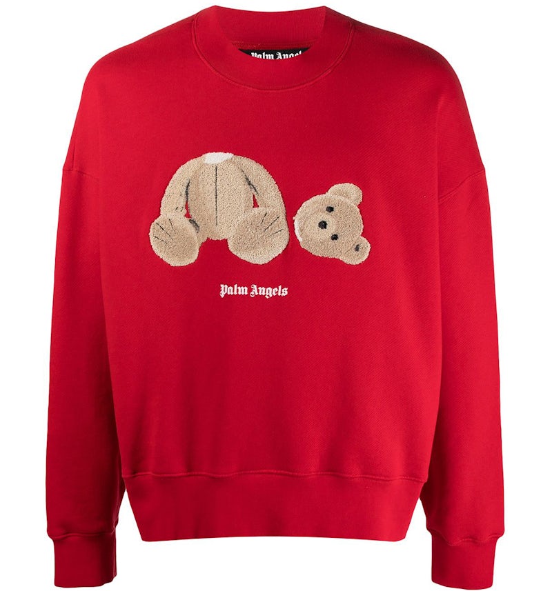 Palm Angels Bear Sweatshirt Red Men's SS21 US - Main Image