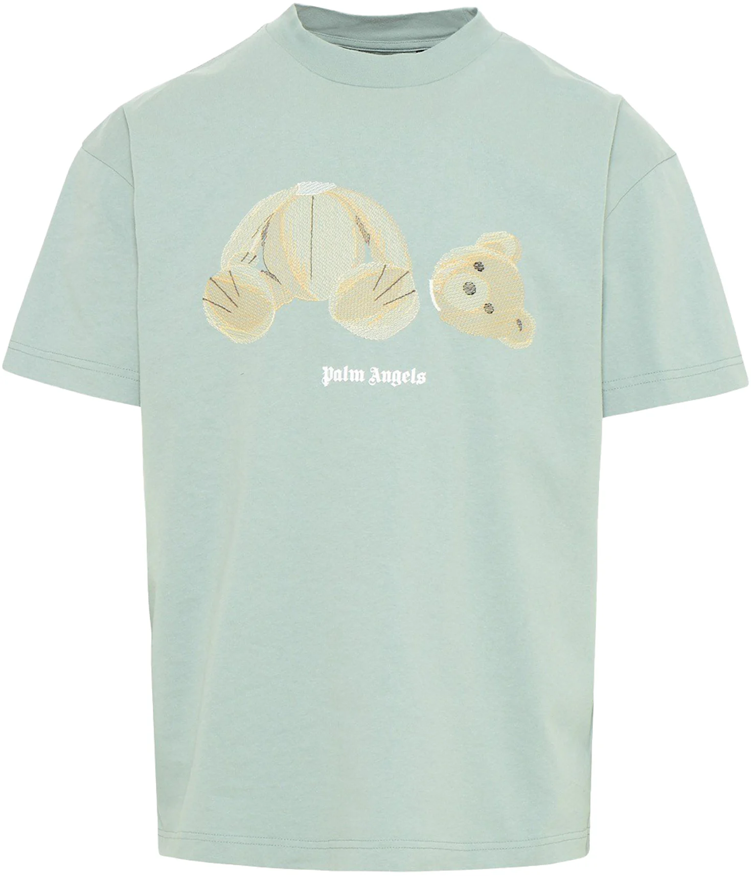 Palm Angels Bear T-Shirt Grey Blue/Multi Men's - SS22 - US