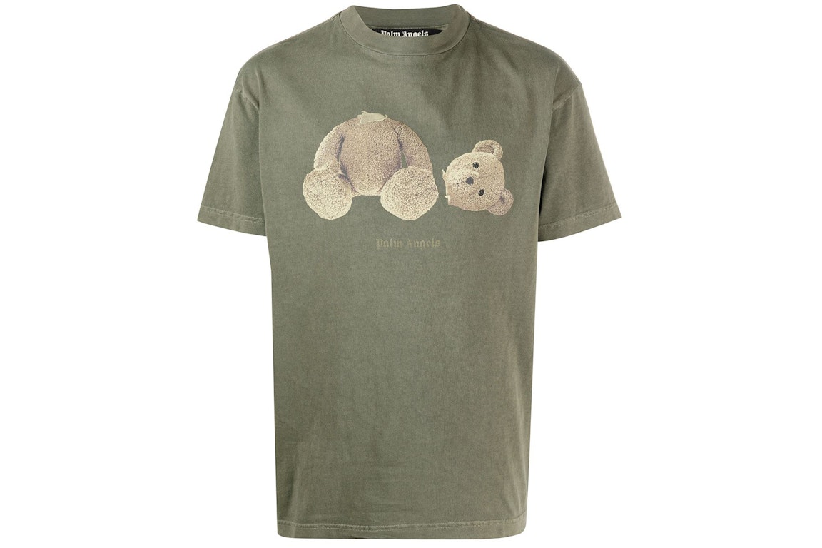 Pre-owned Palm Angels Bear T-shirt Military Green
