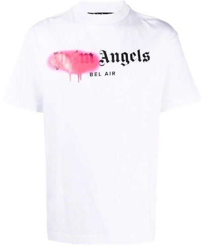 Palm Angels Bel Air Sprayed Logo T-shirt White - SS21