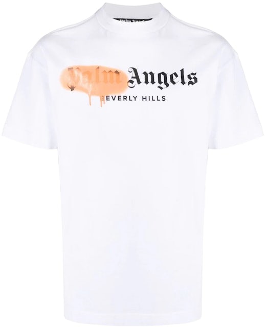 Palm Angels Beverly Hills Sprayed Logo T-Shirt White