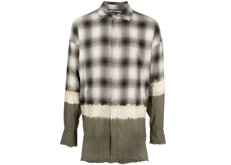 Palm Angels Bleached Curved Logo Shirt Multicolor