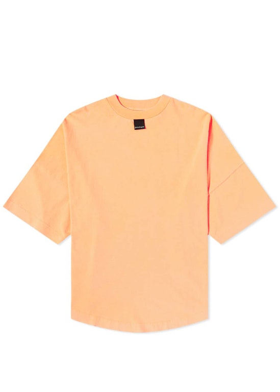 Pre-owned Palm Angels Blurred Logo Oversized T-shirt Orange Fluo Black