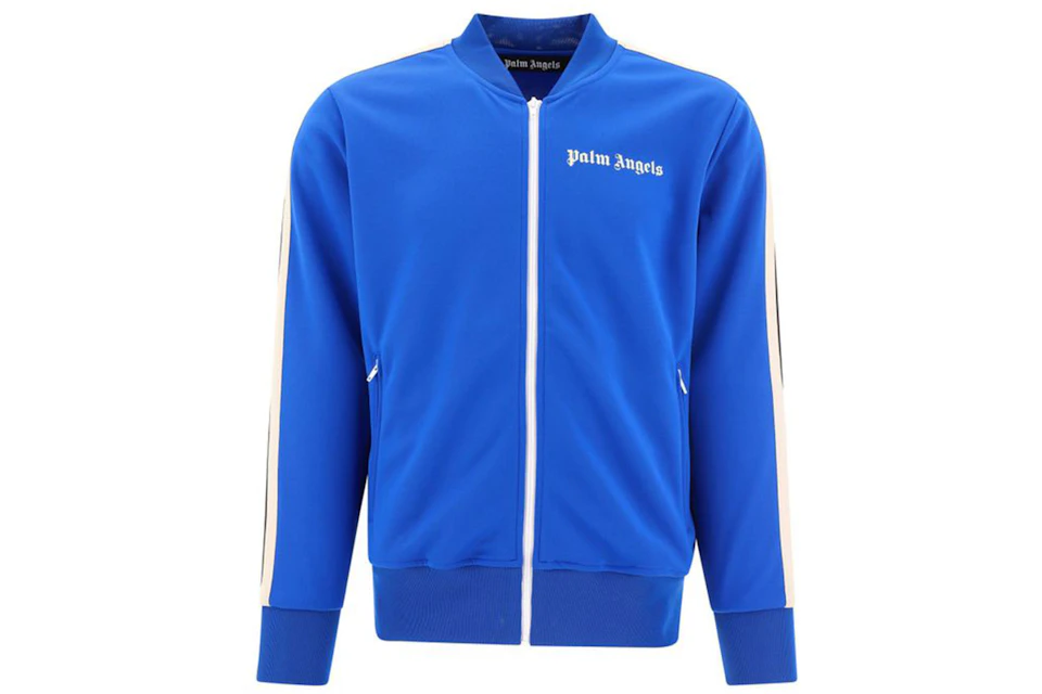 Palm Angels Bomber Track Jacket Bright Blue/Off-white