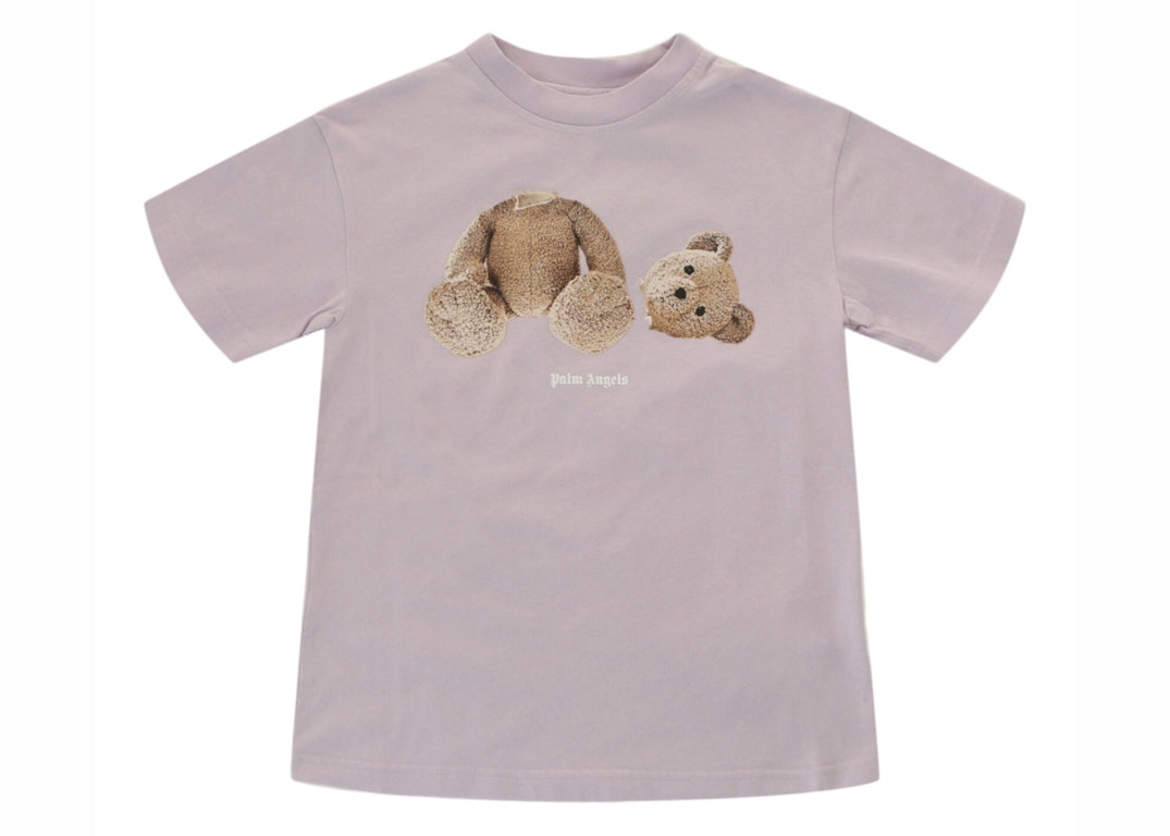 Pre-owned Palm Angels Broken Bear T-shirt Lilac/brown