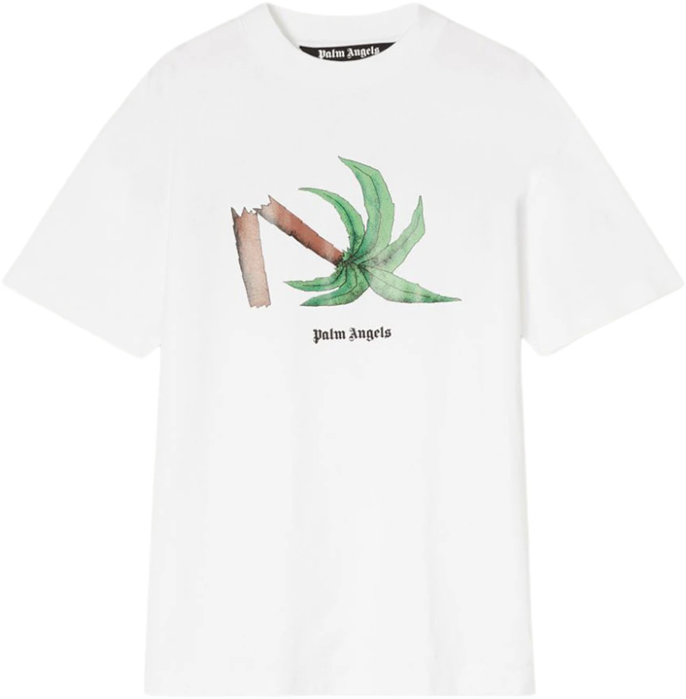 Palm Angels Broken Palm Classic T-Shirt White/Green Men's - SS23 - US