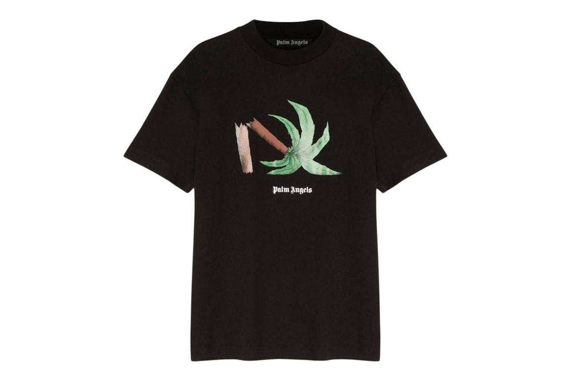 Pre-owned Palm Angels Broken Palm T-shirt Black/green