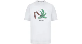 Palm Angels Broken Palm T-Shirt White/Brown/Green