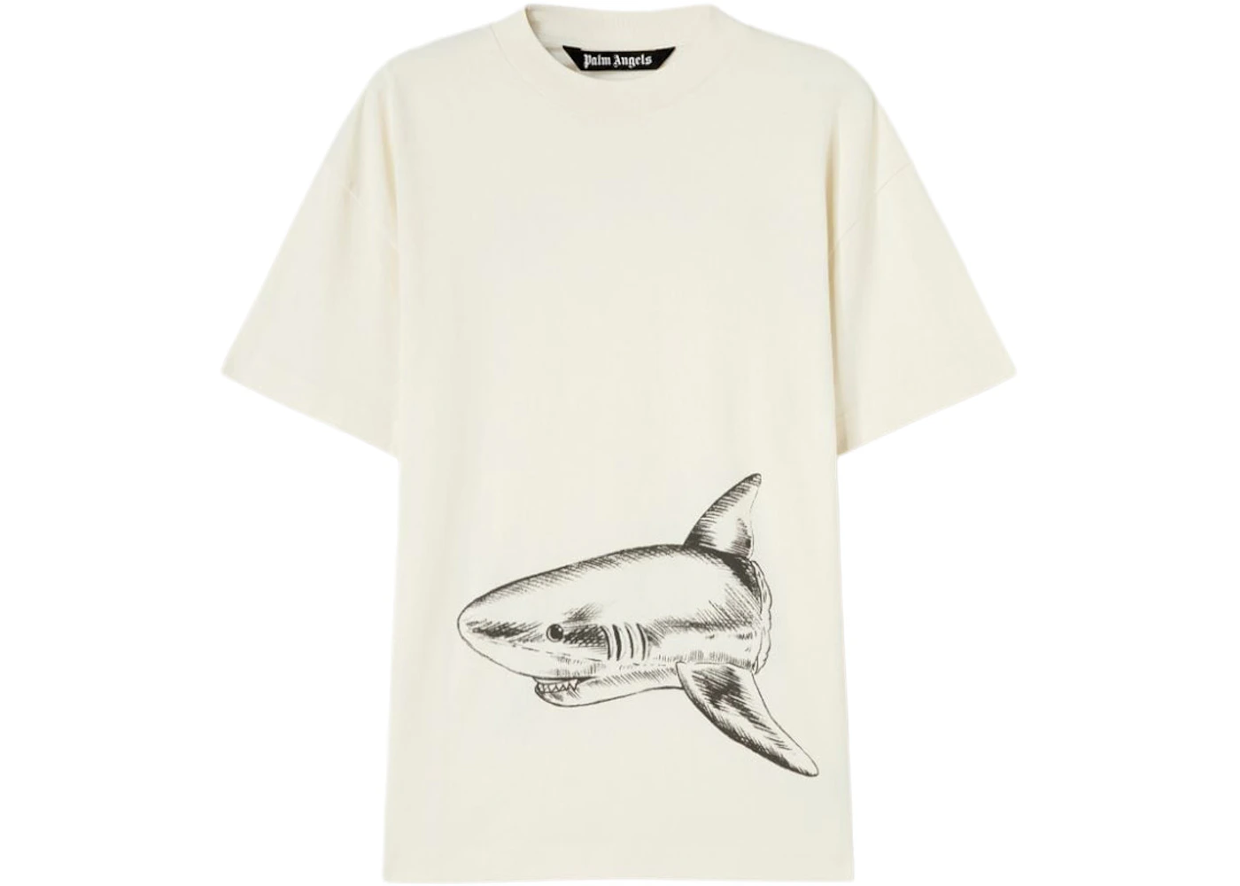 Palm Angels Broken Shark Classic T-Shirt Butter/Black Men's - SS23 - US