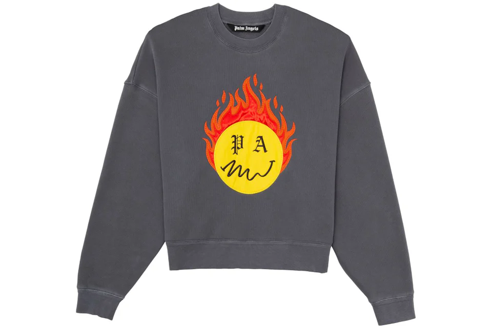 Palm Angels Burning Head Sweatshirt Black