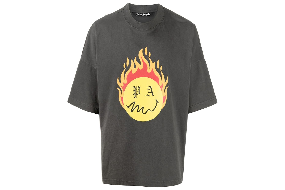 Pre-owned Palm Angels Burning Head T-shirt Black