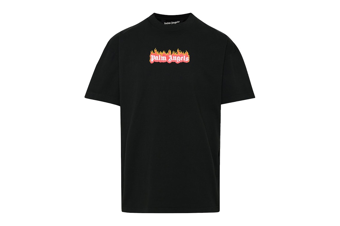 Pre-owned Palm Angels Burning Logo T-shirt Black/multi