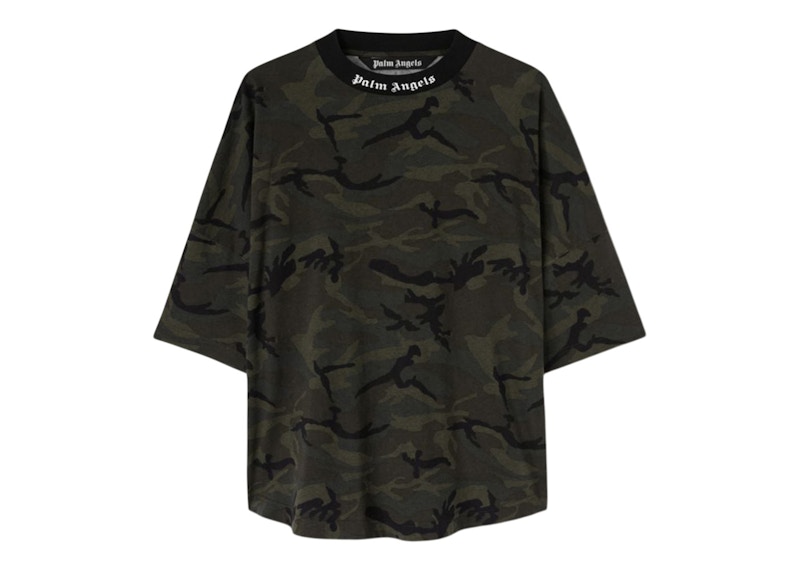 Palm Angels Camo Classic Logo Over T-Shirt Military/Black Men's