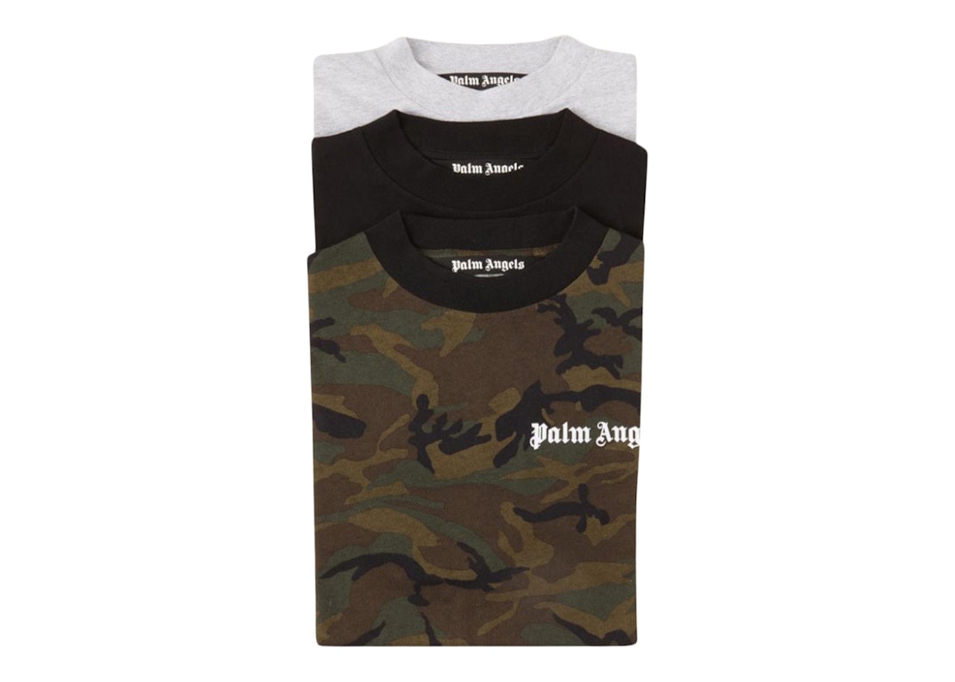 Pre-owned Palm Angels Camo Tripack Classic T-shirt Multicolor