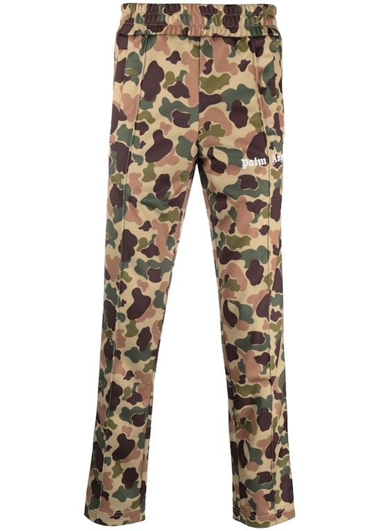 Pre-owned Palm Angels Camouflage Track Pants Brown/green