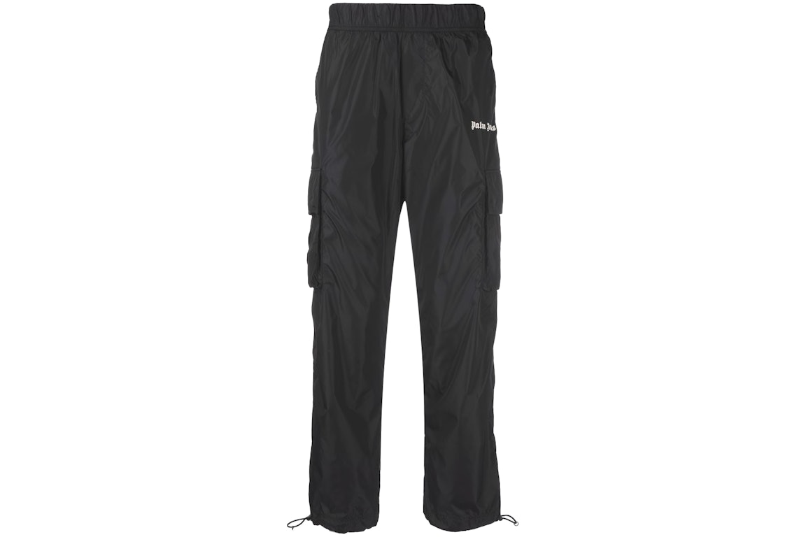 Pre-owned Palm Angels Cargo Track Pants Black/white