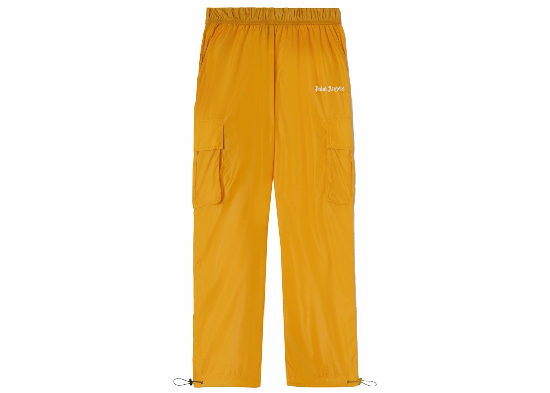 Pre-owned Palm Angels Cargo Track Pants Yellow/white