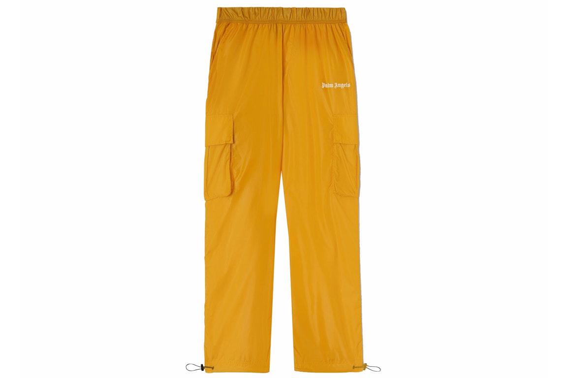 Pre-owned Palm Angels Cargo Track Pants Yellow/white