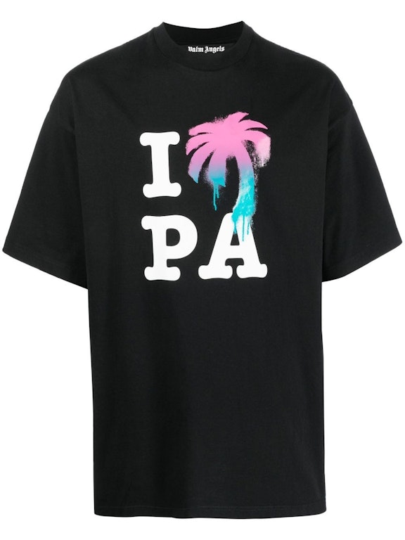 Pre-owned Palm Angels Classic I Love Pa T-shirt Black