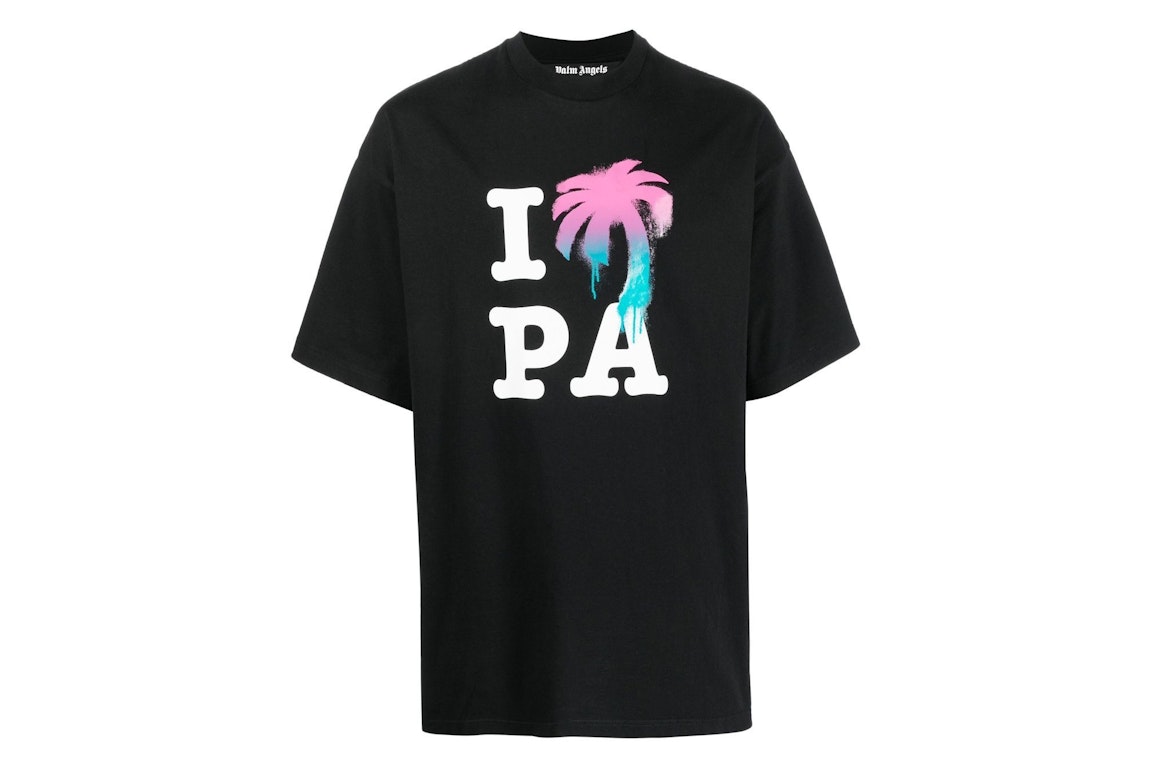 Pre-owned Palm Angels Classic I Love Pa T-shirt Black