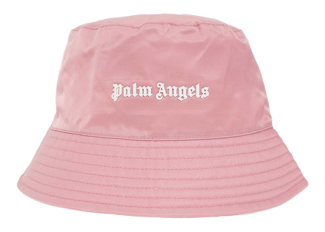 Pre-owned Palm Angels Classic Logo Bucket Hat Pink/white