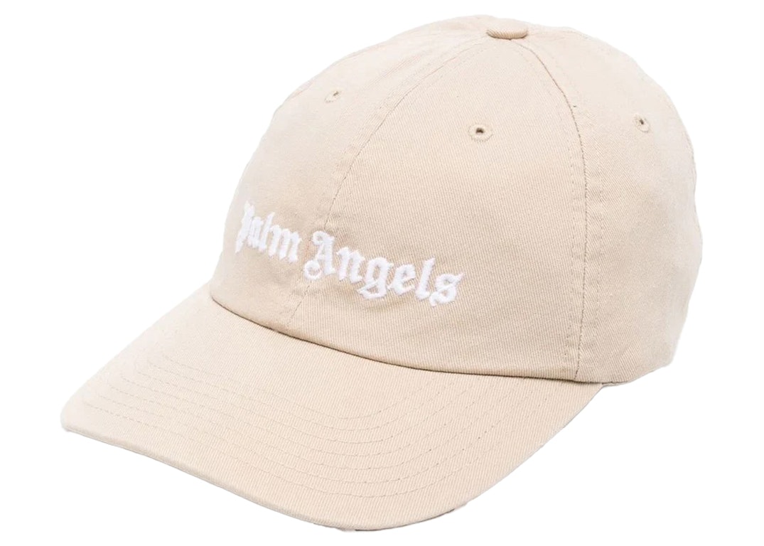Pre-owned Palm Angels Classic Logo Cap Beige/white