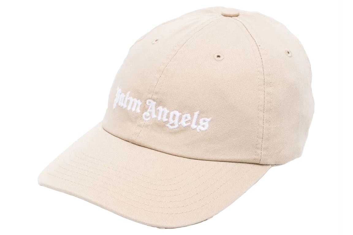 Pre-owned Palm Angels Classic Logo Cap Beige/white