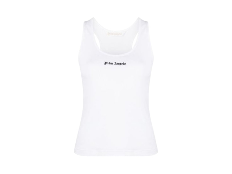 Palm Angels Classic Logo Rib Tank Top Weiß