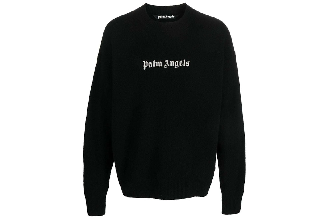 Pre-owned Palm Angels Classic Logo Sweater Black/white