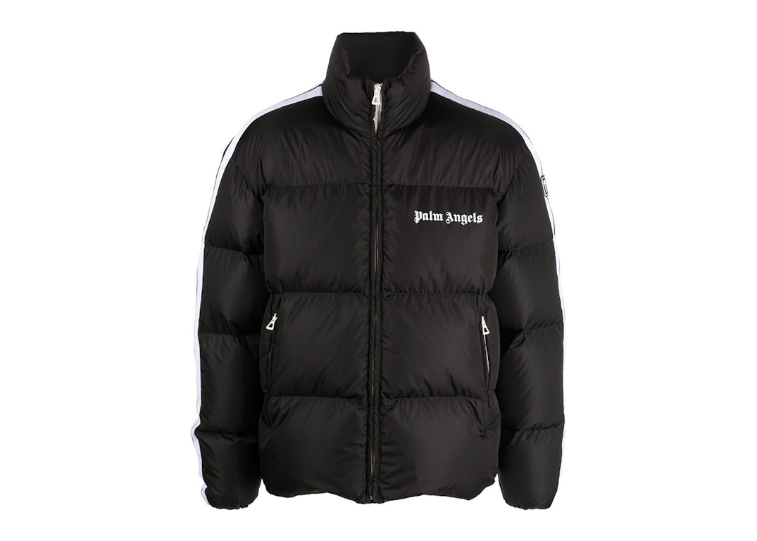 Pre-owned Palm Angels Classic Track Down Jacket Black/white