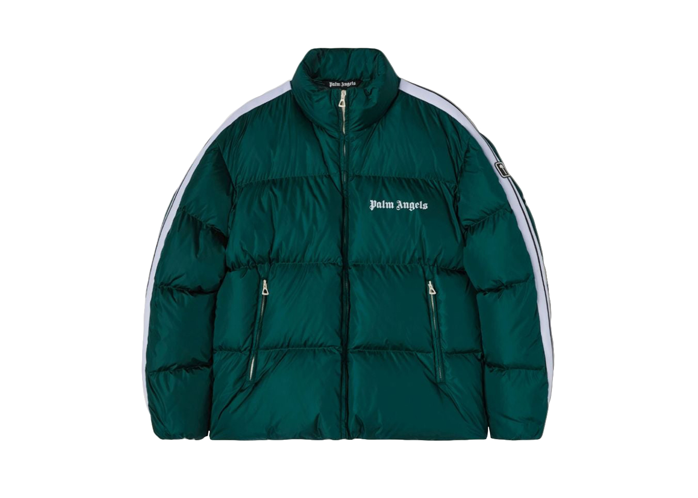 Palm Angels Classic Track Down Jacket Green/White/Black