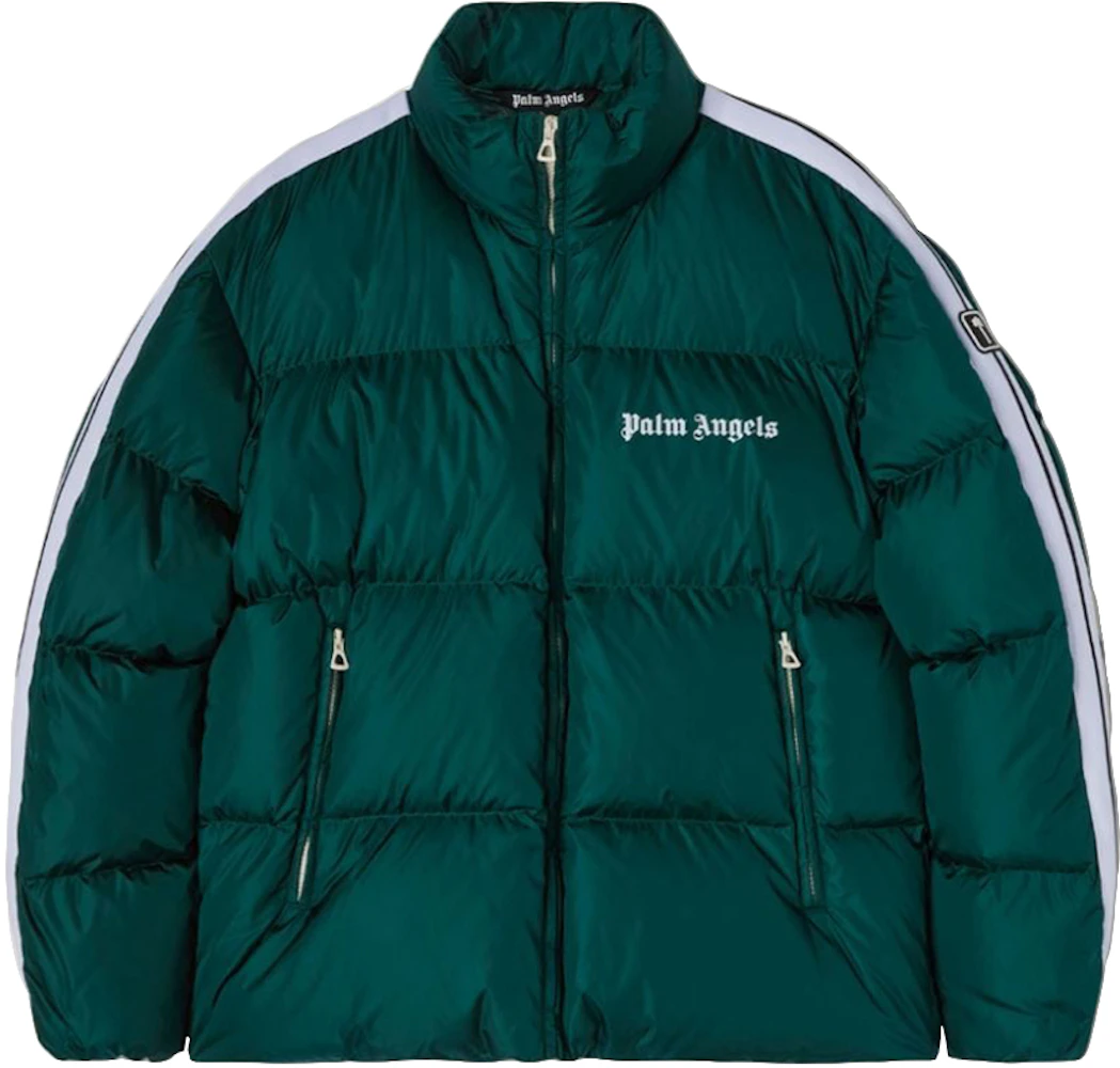 Palm Angels Classic Track Down Jacket Green/White/Black Men's - FW22 - US
