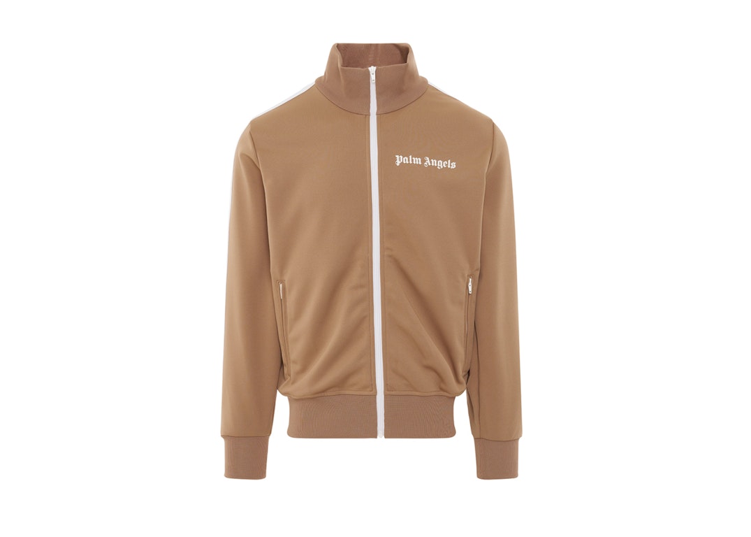 Pre-owned Palm Angels Classic Track Jacket Beige/white