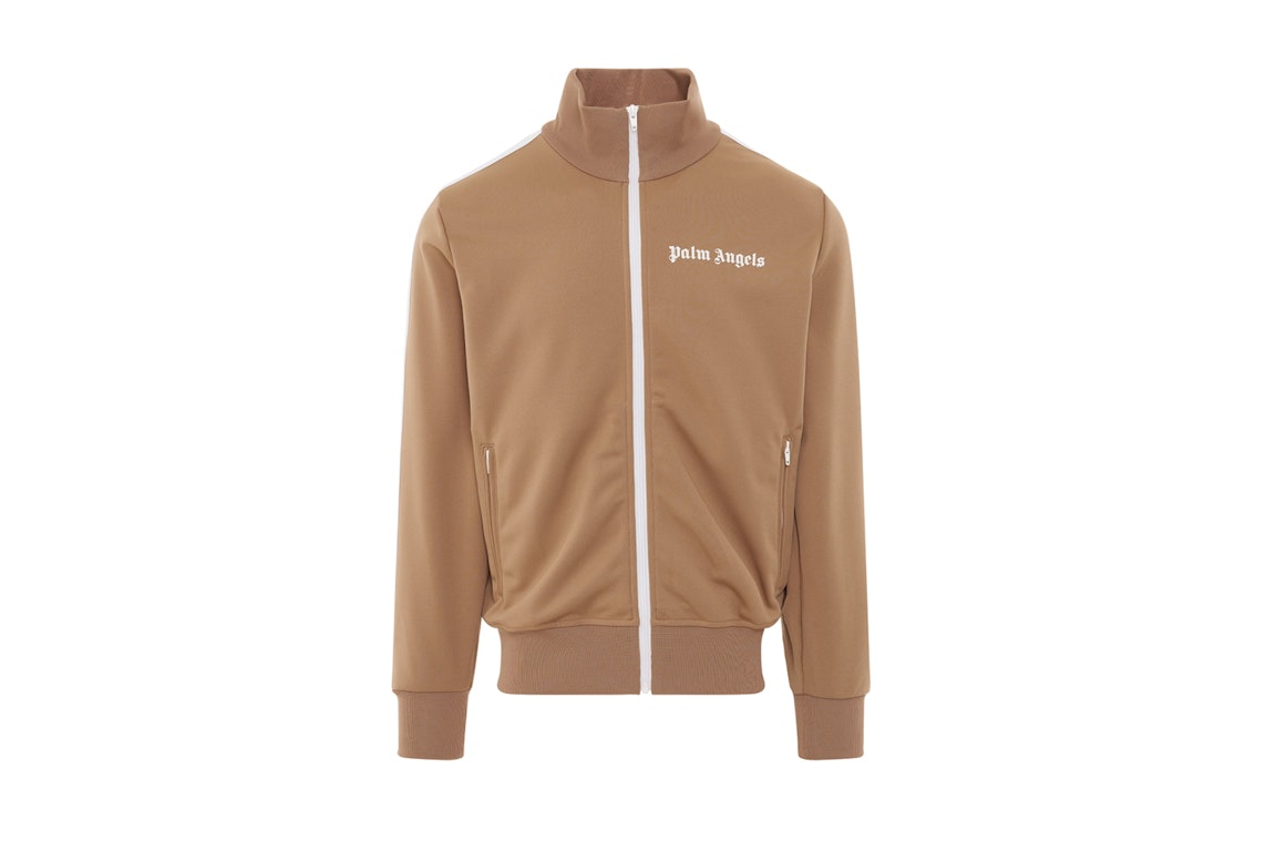 Pre-owned Palm Angels Classic Track Jacket Beige/white
