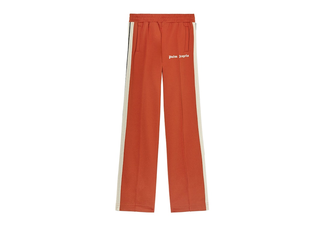 Pre-owned Palm Angels Classic Track Pants Brick Red/off-white