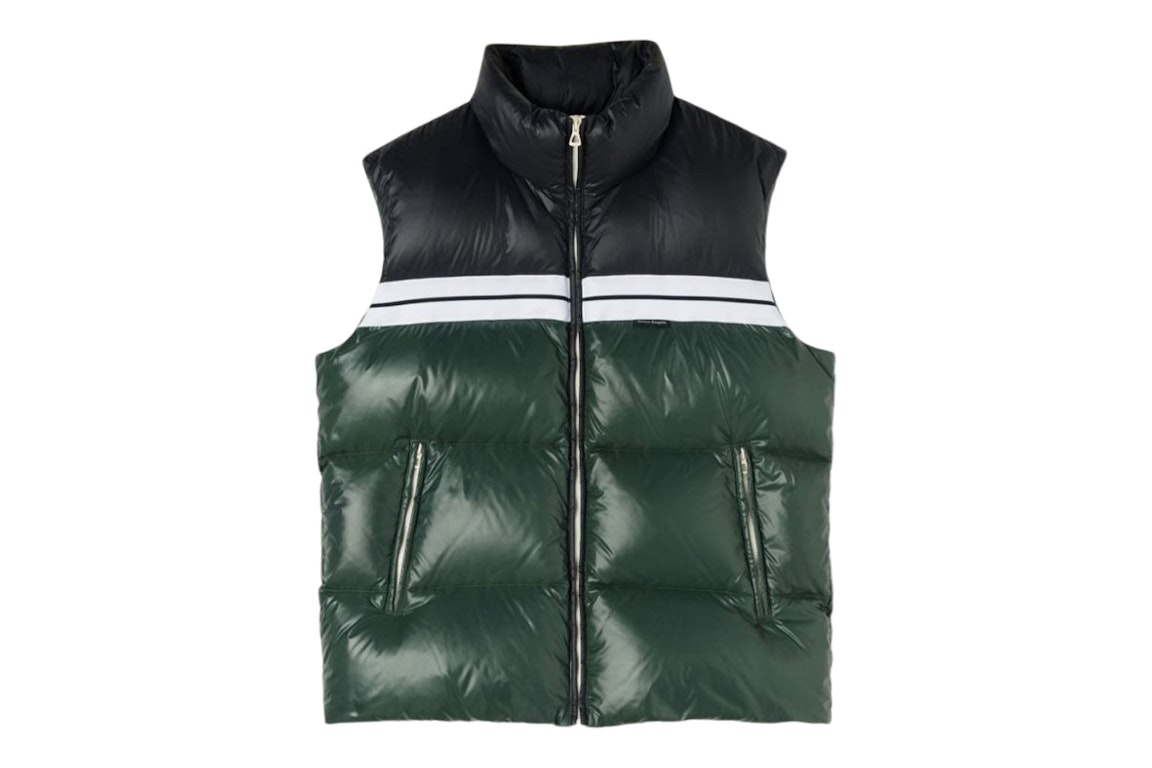 Pre-owned Palm Angels Classic Track Puffed Vest Green/black