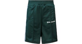 Palm Angels Classic Track Shorts Forest Green/White