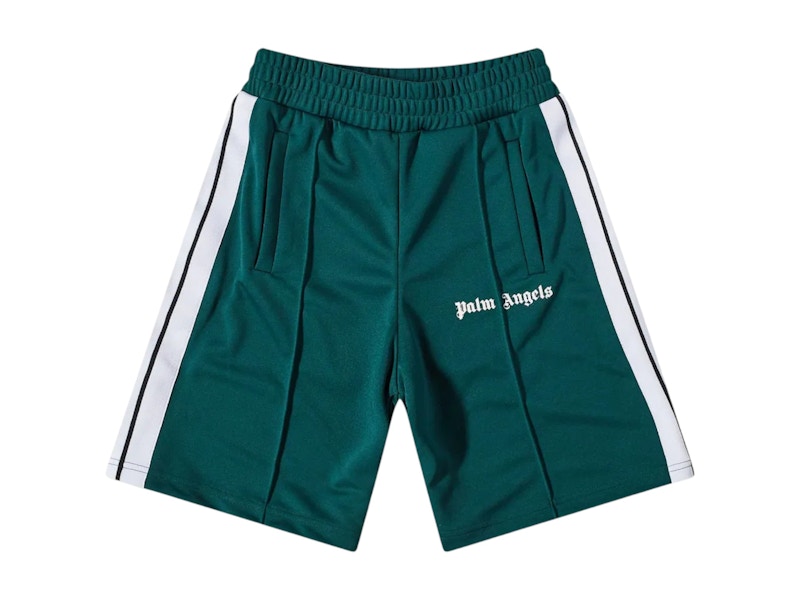 Pre-owned Palm Angels Men's  Classic Track Shorts In Green/white